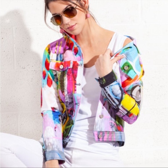 dolcezza Jackets & Blazers - NWT Simply Art by Dolcezza Abstract Artwork Jacket